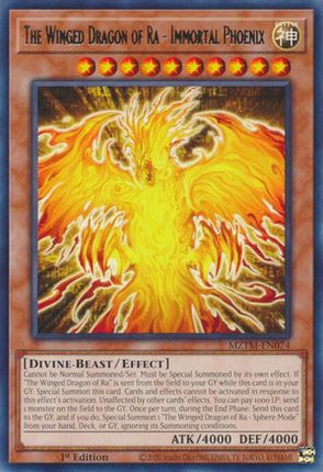 The Winged Dragon of Ra - Immortal Phoenix [MZTM-EN074] Rare 1st Edition