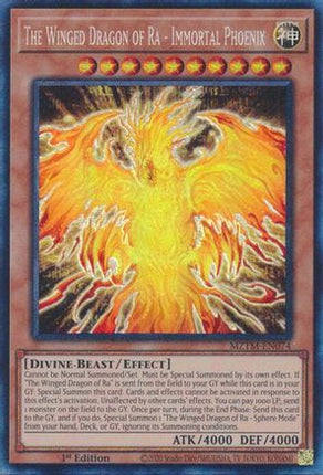The Winged Dragon of Ra - Immortal Phoenix  [MZTM-EN074] Collector's Rare 1st Edition