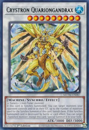Crystron Quariongandrax [MZTM-EN087] Rare 1st Edition