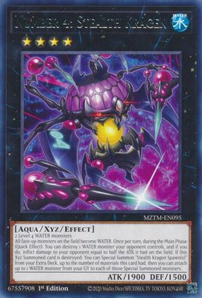 Number 4: Stealth Kragen [MZTM-EN095] Rare 1st Edition