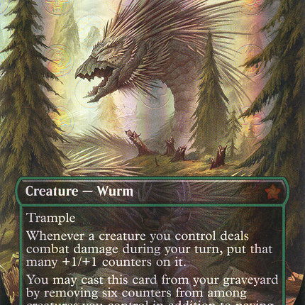 Quilled Greatwurm (Borderless) [Foundations] Mana Foil