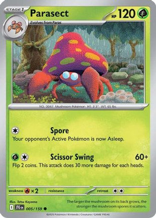 Parasect (5) [SV09: Journey Together] Reverse Holofoil