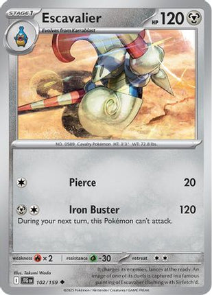 Escavalier 102- SV09 Journey Together Reverse Holofoil