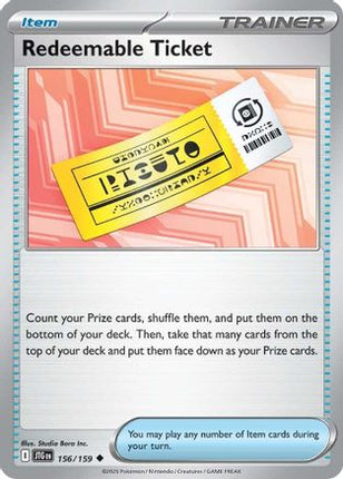Redeemable Ticket (156) [SV09: Journey Together]