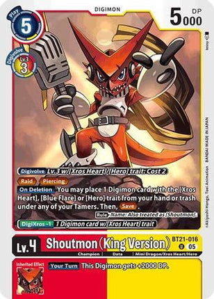 Shoutmon (King Version) [BT21-016] [World Convergence]