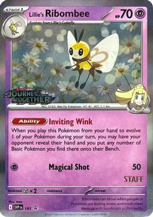 Lillie's Ribombee - 183 (Prerelease) [Staff] - 183/null [SV: Scarlet & Violet Promo Cards] Holofoil