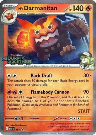 N's Darmanitan - 181 (Prerelease) [Staff] - 181/null [SV: Scarlet & Violet Promo Cards] Holofoil