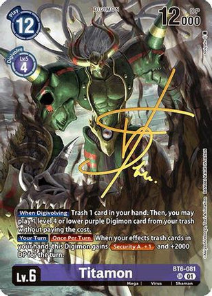 Titamon (Rare Pull) [BT6-081] [World Convergence]