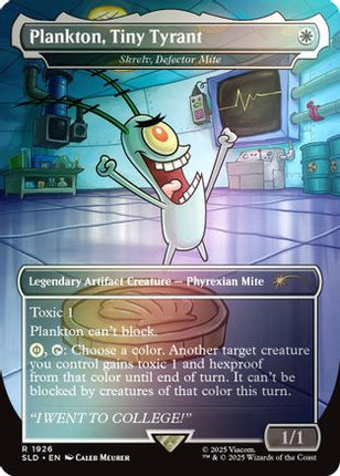 Plankton, Tiny Tyrant - Shrelv, Defector Mite (Rainbow Foil) [Secret Lair Drop Series] Foil