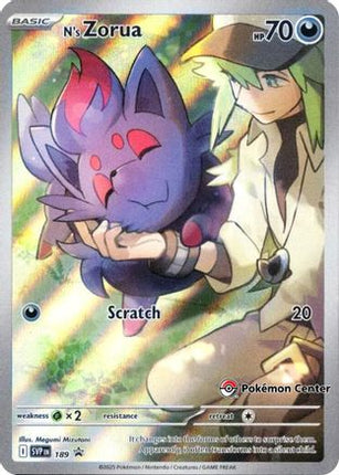 N's Zorua - 189 (Pokemon Center Exclusive) - 189/null [SV: Scarlet & Violet Promo Cards] Holofoil