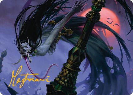 Qarsi Revenant Art Card (12/54) (Gold-Stamped Signature) [Art Series: Tarkir: Dragonstorm]