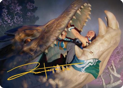 Jaws of Defeat Art Card (53/54) (Gold-Stamped Signature) [Art Series: Tarkir: Dragonstorm]