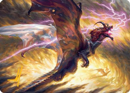 Stormscale Scion Art Card (17/54) (Gold-Stamped Signature) [Art Series: Tarkir: Dragonstorm]