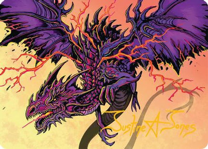 Stormshriek Feral Art Card (35/54) (Gold-Stamped Signature) [Art Series: Tarkir: Dragonstorm]