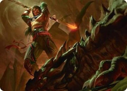 Sarkhan's Resolve Art Card (18/54) [Art Series: Tarkir: Dragonstorm]