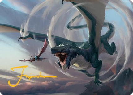 Whirlwing Stormbrood Art Card (27/54) (Gold-Stamped Signature) [Art Series: Tarkir: Dragonstorm]