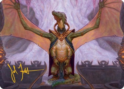 Kheru Goldkeeper Art Card (36/54) (Gold-Stamped Signature) [Art Series: Tarkir: Dragonstorm]