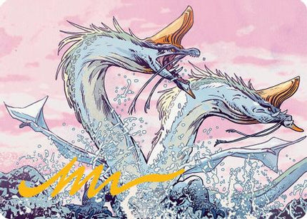 Twinmaw Stormbrood Art Card (39/54) (Gold-Stamped Signature) [Art Series: Tarkir: Dragonstorm]