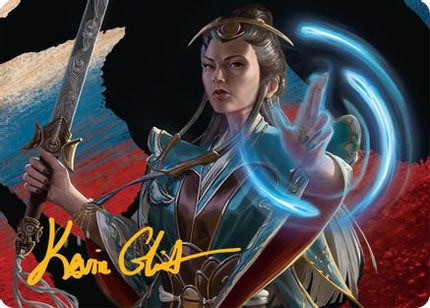 Narset, Jeskai Waymaster Art Card (44/54) (Gold-Stamped Signature) [Art Series: Tarkir: Dragonstorm]