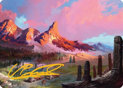 Rugged Highlands Art Card (29/54) (Gold-Stamped Signature) [Art Series: Tarkir: Dragonstorm]