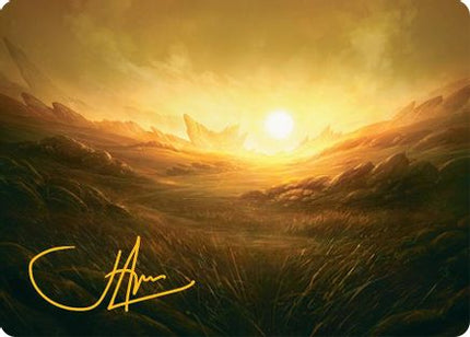 Plains Art Card (31/54) (Gold-Stamped Signature) [Art Series: Tarkir: Dragonstorm]