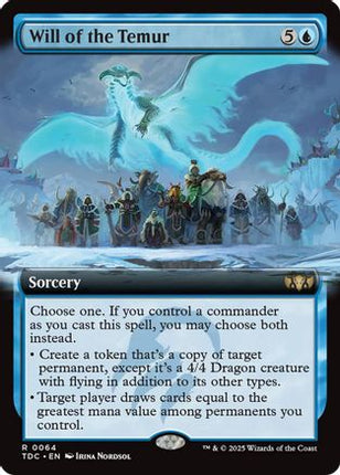 Will of the Temur (Extended Art) [Commander: Tarkir: Dragonstorm]