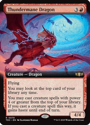 Thundermane Dragon (Extended Art) [Commander: Tarkir: Dragonstorm]