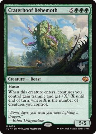 Craterhoof Behemoth [Promo Pack: Tarkir: Dragonstorm] Foil