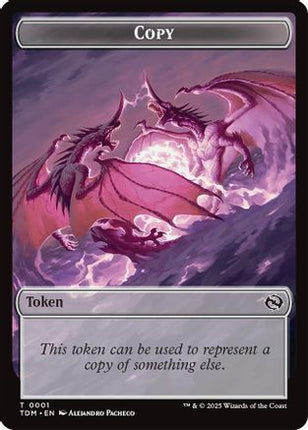 Copy // Dragon (0014) Double-Sided Token [Commander: Tarkir: Dragonstorm]