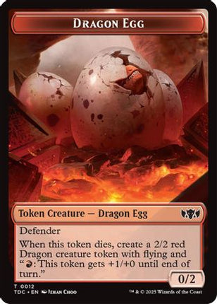 Dragon Egg // Dragon (0013) Double-Sided Token [Commander: Tarkir: Dragonstorm]