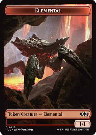 Elemental (0016) // Gold Double-Sided Token [Commander: Tarkir: Dragonstorm]