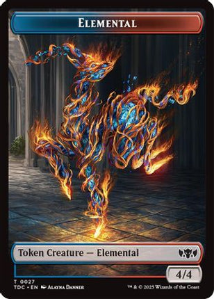 Elemental (0027) // Monk Double-Sided Token [Commander: Tarkir: Dragonstorm]