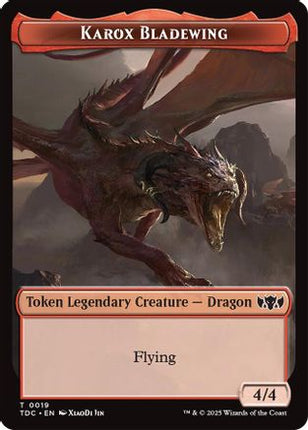 Karox Bladewing // Copy Double-Sided Token [Commander: Tarkir: Dragonstorm]