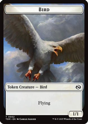 Bird // Monk Double-Sided Token [Tarkir: Dragonstorm] Foil