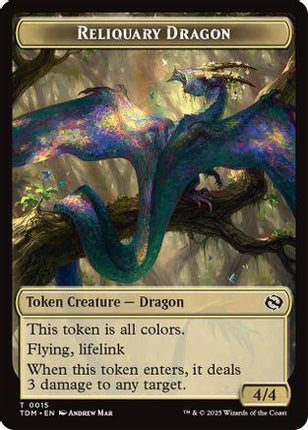 Reliquary Dragon // Dragon (0011) Double-Sided Token [Tarkir: Dragonstorm]