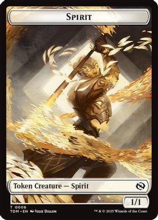 Spirit (0006) // Spirit (0007) Double-Sided Token [Tarkir: Dragonstorm] Foil