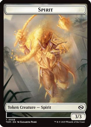 Spirit (0008) // Spirit (0009) Double-Sided Token [Tarkir: Dragonstorm] Foil