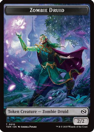 Zombie Druid // Treasure Double-Sided Token [Tarkir: Dragonstorm]