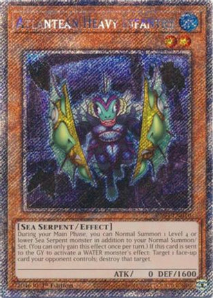Atlantean Heavy Infantry  [RA04-EN010] Platinum Secret Rare 1st Edition