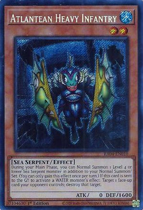 Atlantean Heavy Infantry  [RA04-EN010] Secret Rare 1st Edition
