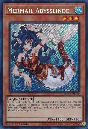 Mermail Abysslinde  [RA04-EN011] Secret Rare 1st Edition