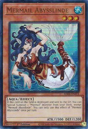 Mermail Abysslinde  [RA04-EN011] Ultra Rare 1st Edition