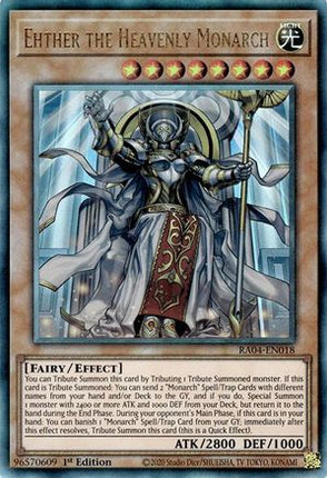 Ehther the Heavenly Monarch  [RA04-EN018] Ultimate Rare 1st Edition
