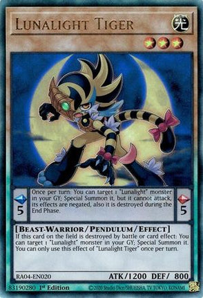 Lunalight Tiger  [RA04-EN020] Ultimate Rare 1st Edition