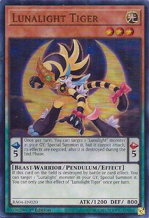 Lunalight Tiger  [RA04-EN020] Ultra Rare 1st Edition