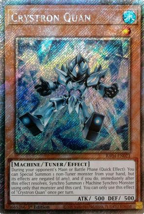 Crystron Quan  [RA04-EN021] Platinum Secret Rare 1st Edition