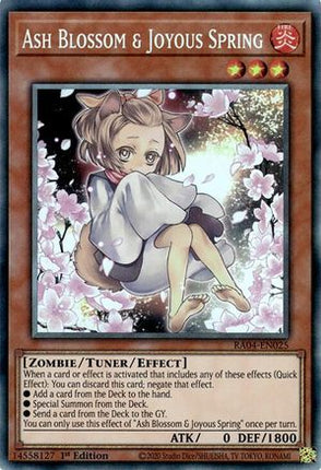 Ash Blossom & Joyous Spring (Alternate Art) [RA04-EN025] Collector's Rare 1st Edition