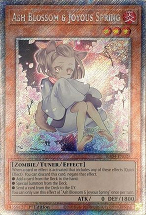 Ash Blossom & Joyous Spring (Alternate Art) [RA04-EN025] Platinum Secret Rare 1st Edition