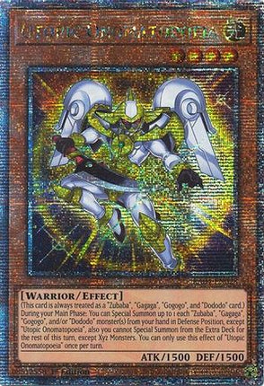 Utopic Onomatopoeia  [RA04-EN028] Quarter Century Secret Rare 1st Edition