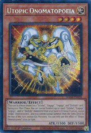 Utopic Onomatopoeia  [RA04-EN028] Secret Rare 1st Edition